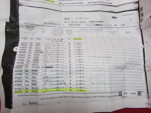 British 1918 General Service Medal, Palestine Clasp, York & Lancaster — image 5