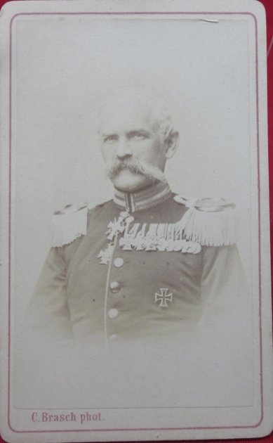  German Franco Prussian War CDV, Oberst v. Himpe, Iron Cross 1st & 2nd Class 1870 — image 2