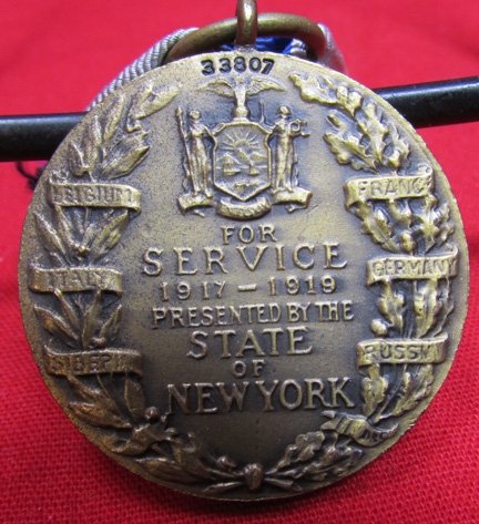 US WWI New York State Service Medal, Nr.33807 — image 4