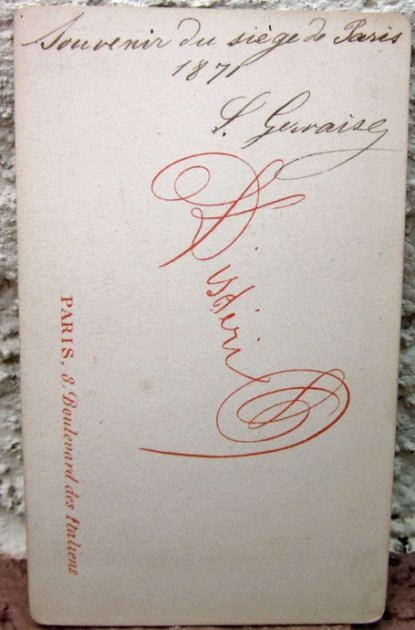  French 2nd Empire CDV, Armed Soldier, Siege of Paris 1871 — image 3