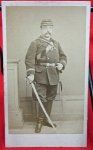 French 2nd Empire CDV, Artillery Officer, Identified, 1870