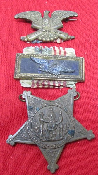  US Post Civil War, GAR Membership Medal, Past Officer, Numbered Edge — image 2