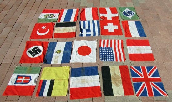  Japanese WWII International Flag Lot, 20 Flags — image 2