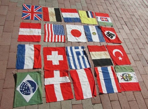  Japanese WWII International Flag Lot, 20 Flags — image 4