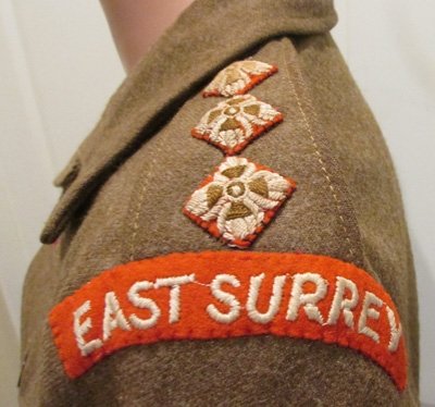  British WWII 1940 Pattern Battledress, East Surrey Rgt, Captain — image 4