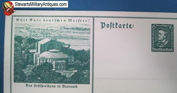  German WWII Era Postcard Richard Wagner & the Bayreuth Theater — image 3