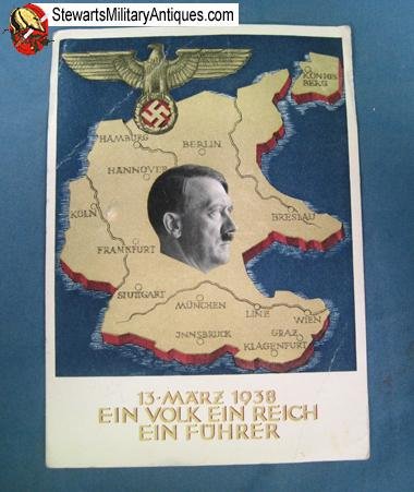  German WWII Ein Volk, Ein Reich, Ein Fuhrer Postcard 1938 — image 2