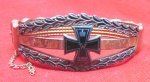 German WWI Ladies Patriotic Bracelet, Enameled Iron Cross, 1914-1916