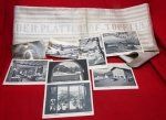 German WWII Platterhof Hotel Towel & Postcard Lot