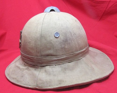  Italian WWII Tropical Pith Helmet, Fascist Colonial Infantry — image 4