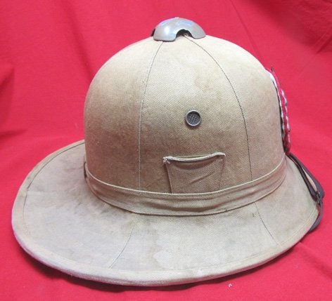 Italian WWII Tropical Pith Helmet, Artillery — image 6