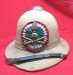 Italian WWII Tropical Pith Helmet, Artillery