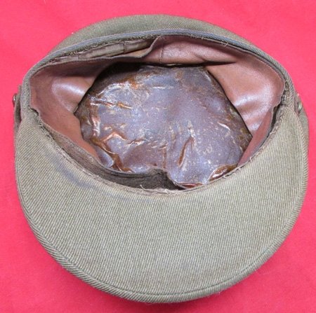  British WWII Army Officers Service Dress Cap, East Yorkshire Badge — image 5
