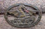 Italian WWII Tank Badge, 'Ferrea Mole, Ferreo Cuore'