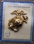 US WWII Era USMC Enlisted Dress Hat Emblem, GEMSCO