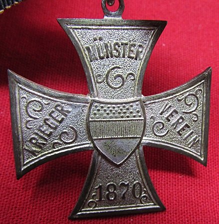  German Franco-Prussian War Munster, 1870 Kriegerverein Badge — image 3
