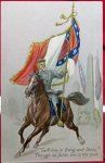 US Post Civil War Patriotic Postcard, Rebel Horseman & Flag, …