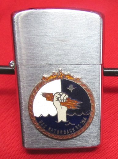  US Vietnam War Era Cigarette Lighter, USS Razorback SS-394, Penguin Japan — image 2