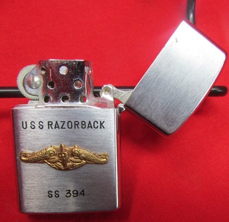 US Vietnam War Era Cigarette Lighter, USS Razorback SS-394, Penguin Japan — image 5