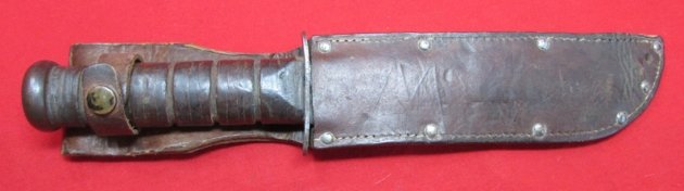  US WWII Blade Marked USMC Kabar Olean.N.Y., Round Tang — image 2