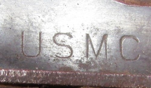  US WWII Blade Marked USMC Kabar Olean.N.Y., Round Tang — image 4
