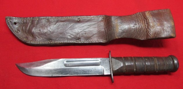  US WWII Blade Marked USMC Kabar Olean.N.Y., Round Tang — image 6