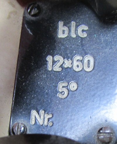  German WWII 12x60 Range Finder Binoculars, Zeiss (blc) Mfg. — image 4