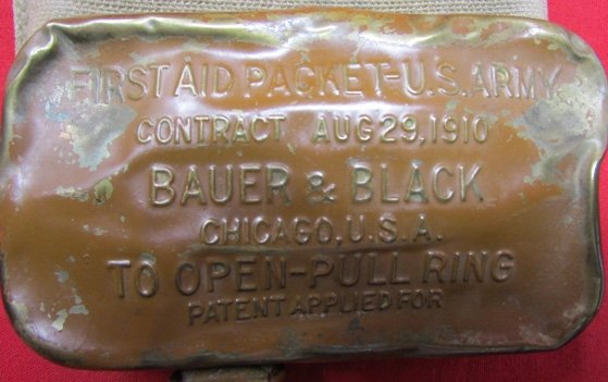  US WWI Bandage & Pouch, 1918 Dated Pouch, 1910 Dated Bandage — image 4