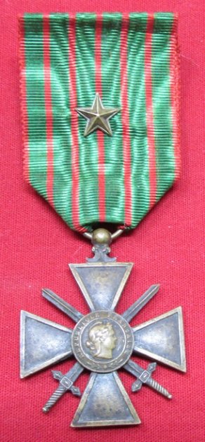 French WWI, Croix de Guerre, 1914-1915 Reverse, Regiment/Brigade Level Award — image 2