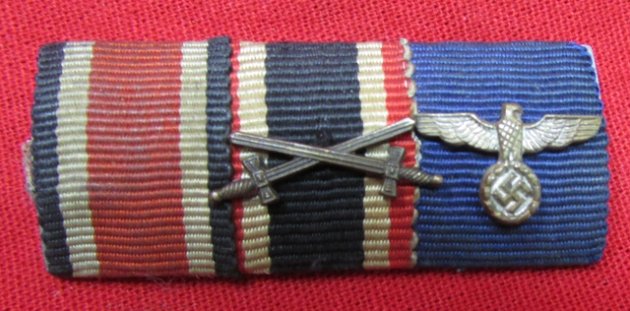  German WWII Army 3 Place Ribbon Bar — image 2