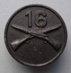 US WWI Type 1 Collar Disc, 16th Infantry Regiment, 1st …