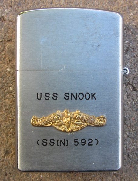  US Vietnam War Era Submarine, USS Snook Cigarette Lighter, Penguin Mfg — image 2