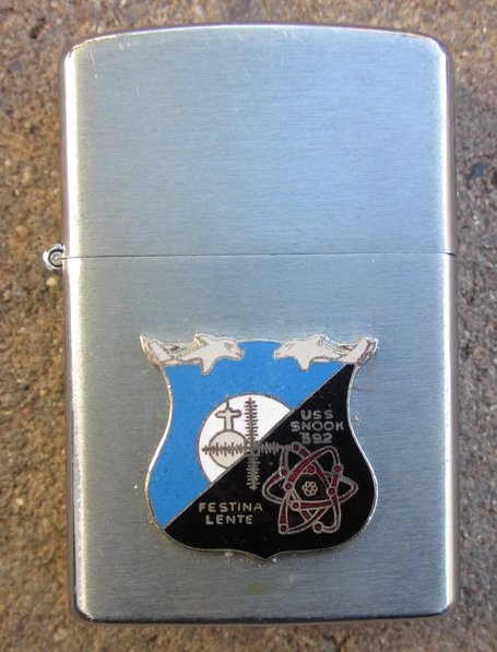  US Vietnam War Era Submarine, USS Snook Cigarette Lighter, Penguin Mfg — image 3