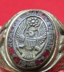US WWI Army Veterans Mans Ring 1918, Gold Plate