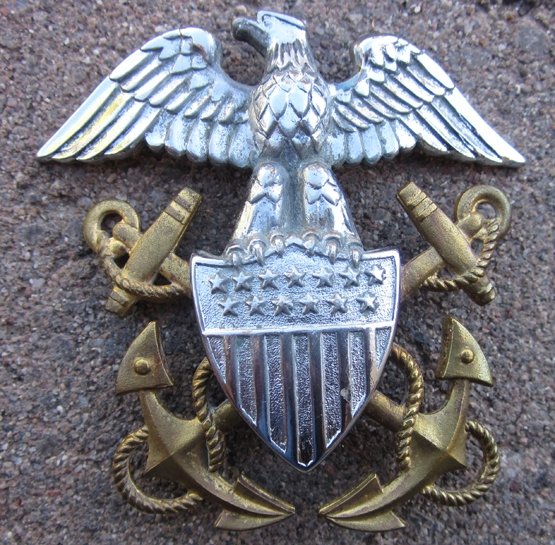  US WWII Navy Officers Hat Insignia, Australian Made, Sterling, K.G.Luke, Melbourne — image 2