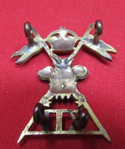  British Pre WWII Officer Quality, 12th Lancer Collar and Hat Insignia — image 4