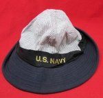 US WWII WAVES Enlisted Woman's Brimmed Hat, Navy Blue With …
