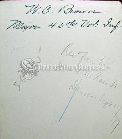  US Indian War Era Cabinet Card, Captain W.C.Brown, 10th Cavalry, Fort Huachuca — image 4