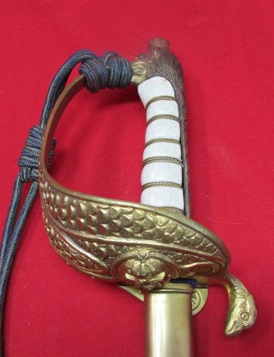  Italian WWII Royal Navy Officers Dress Sword, Scabbard & Knot — image 2