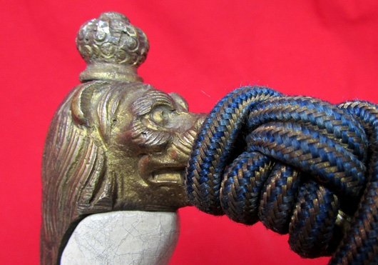  Italian WWII Royal Navy Officers Dress Sword, Scabbard & Knot — image 4