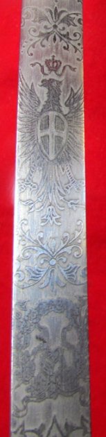  Italian WWII Royal Navy Officers Dress Sword, Scabbard & Knot — image 9