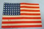 US WWII Paper Flag, 7x5 Inches, Interesting Souvenir Notice Reverse