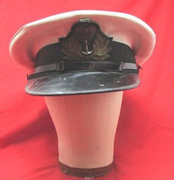  British Post WWII, Royal Navy Officers Hat, Identified — image 2