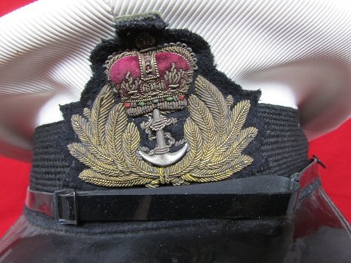  British Post WWII, Royal Navy Officers Hat, Identified — image 3