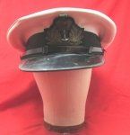 British Post WWII, Royal Navy Officers Hat, Identified