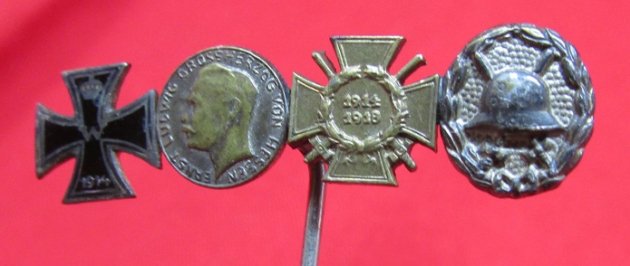  German WWI Hessian 4-Place Stick Pin — image 3