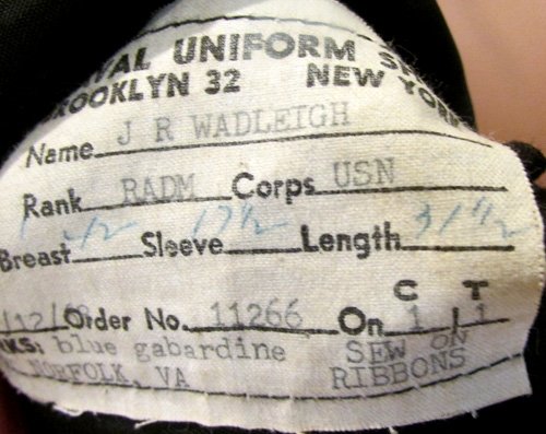  US Navy Cold War, Named Rear Admiral Reefer Jacket, Silver Star WWII, USS Yorktown — image 8