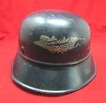 German WWII Luftschutz Gladiator Helmet & Liner & Chinstrap