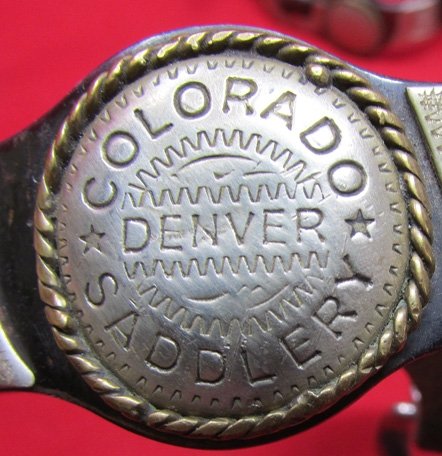  US Post WWII, Colorado Saddlery Co.'Denver Special' Cowboy Spurs, Jingle Bob Rowels — image 3