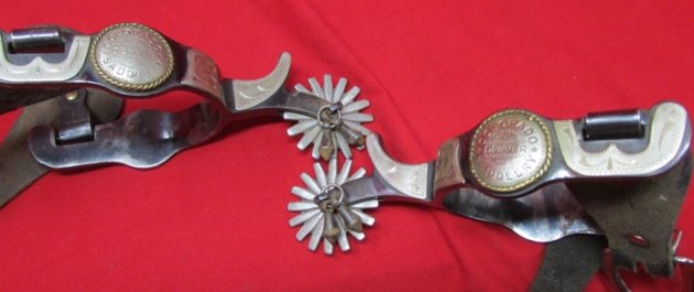  US Post WWII, Colorado Saddlery Co.'Denver Special' Cowboy Spurs, Jingle Bob Rowels — image 6